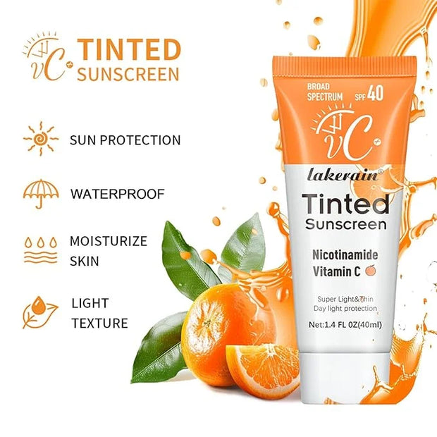 Restore Tint-ed-Face Sunscreen SPF 40丨Hydrating Sunscreen for Face with Vitamin C丨Facial Sunscreen Moisturizing Lightweigh...