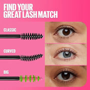 Maybelline Great Lash Washable Mascara Makeup, Volumizing Lash-Doubling Formula That Conditions As It Thickens, Brownish B...