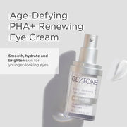 Glytone Age-Defying PHA+ Renewing Eye Cream for Wrinkles| Anti aging Under Eye Cream with Hyaluronic Acid Peptides| Target...