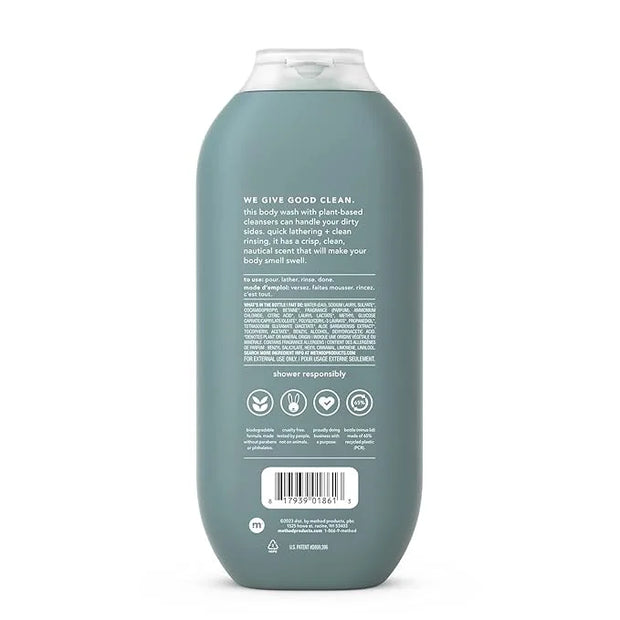 Method Men Body Wash, Sea + Surf, Paraben and Phthalate Free, 18 fl oz (Pack of 1) - Product Image