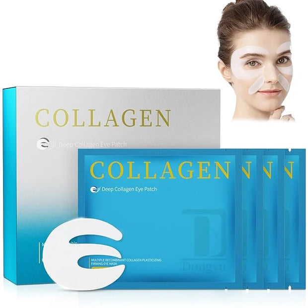 Dongyu Collagen Under Eye Patches: Deep Real Collagen Overnight Eye Gels Mask With Caffeine Peptides Niacinamide - Dark Ci...