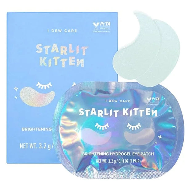 I DEW CARE Hydrogel Eye Patch - Starlit Kitten | Korean Under Eye Patches for dark circles and puffy eyes, Smooths Puffy E...