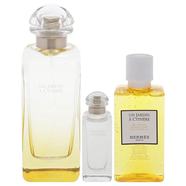 Hermes Un Jardin A Cythere for Unisex - 3 Pc Gift Set 3.3oz EDT Spray, 0.25oz EDT Splash, 1.35oz Shower Gel - Product Image