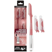 JAPONESQUE Dermaplaner and Cooling Eye Roller - Dual Ended Dermaplaning Facial Razor with Soothing Roller Ball Massager- T...