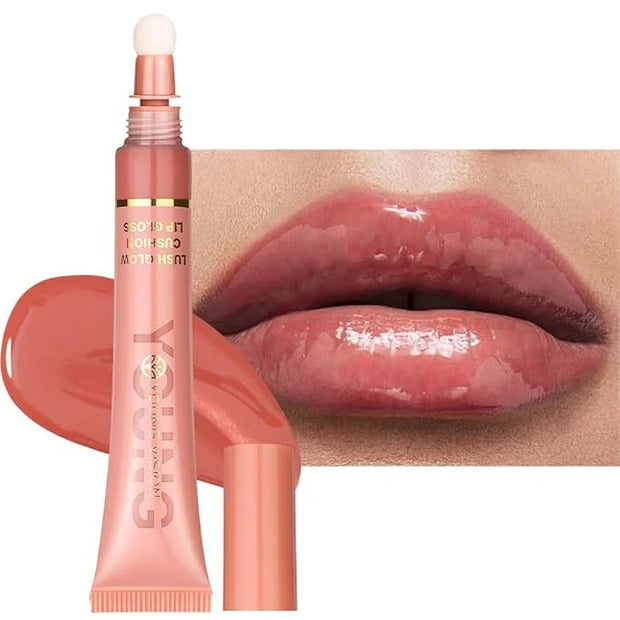 YOUNG VISION Hydrating Liquid Lipstick & Gloss Tint, Oil Infused, Cushion & Puff Applicators, Versatile Nude to Red Shades...