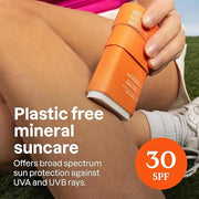 ATTITUDE Mineral Sunscreen Stick with Zinc Oxide, SPF 30, EWG Verified, Plastic-Free, Broad Spectrum UVA/UVB Protection, D...