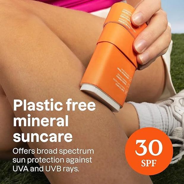 ATTITUDE Mineral Sunscreen Stick with Zinc Oxide, SPF 30, EWG Verified, Plastic-Free, Broad Spectrum UVA/UVB Protection, D...