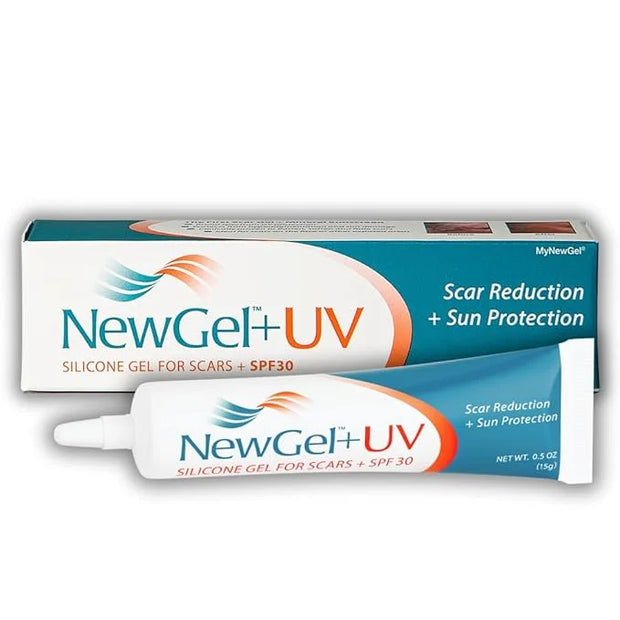 NewGel+UV Advanced Silicone Scar Gel for OLD and NEW Scars with SPF30 Mineral Sunscreen, Ideal for Facial Scars Exposed to...