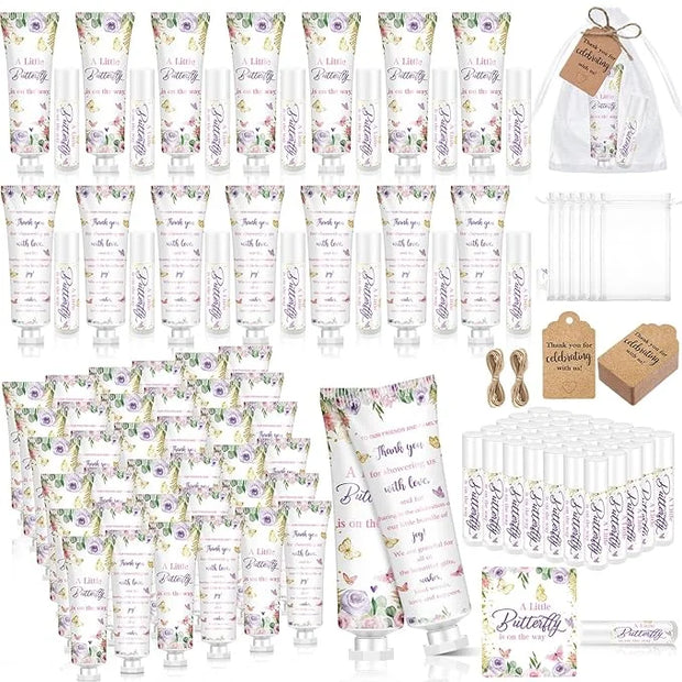 50 Sets 200 Pcs Baby Shower Tags(Butterfly)