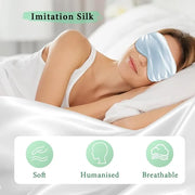 Cooling Eye Mask and Silky Sleep Mask 4 Packs for Man Women for Sleeping Frozen Ice Eye Mask Cold Warm Compress Puffiness ...