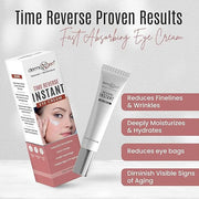 Instant Eyelift Cream Time Reverse Treatment For Dark Circles, Puffy Eyes, & Wrinkles Anti Aging Serum Reduces Under Eye B...