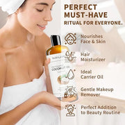 Pure Fractionated Coconut Oils Liquid 16oz 100% Natural USDA Certified Massage MCT Oil Organic&Moisturizer for Face Skin&H...