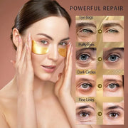 Gold Eye Patches for Puffy Eyes(20 Pairs),24K Eye Masks for Dark Circles and Puffiness Wrinkles,Eye Patches for Puffy Eyes...
