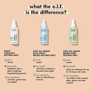 e.l.f. Stay All Day Blue Light Micro-Setting Mist Spray & Skin Refresher For A Matte Finish, Reduces Transmission, 2.7 Fl ...