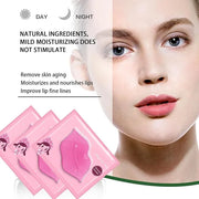 30Pcs Lip Mask Under Eye Masks Patches,Crystal Collagen Hydrating Moisturizing Smoothing Lips Gel Pads for Puffy Eyes Bags...