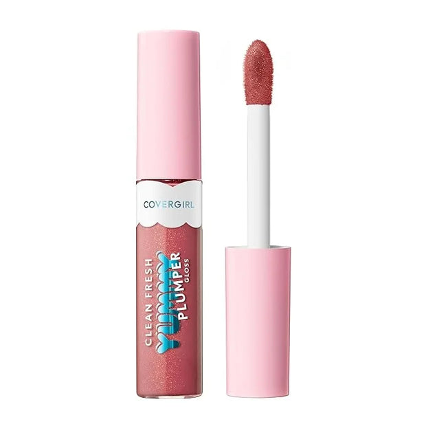 Covergirl Clean Fresh Yummy Plumper Lip Gloss, 860 Encourage-Mint, Shiny, Vegan Formula, Easy to Apply, Minty Flavor, 0.33...