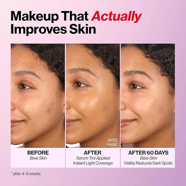 Revlon Illuminance Tinted Serum, Triple Hyaluronic Acid, Evens Out Skin Tone Over Time and Hydrates All Day, SPF 15, 409 B...