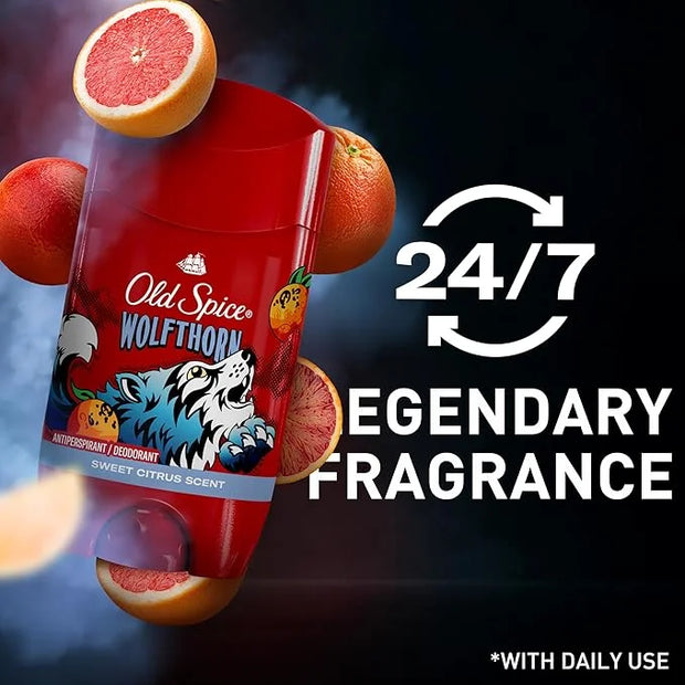Old Spice Aluminum Free Deodorant for Men, 24/7 Odor Protection, 24/7 Freshness & Lasting Scent, Goes on Clear, Wolfthorn ...