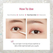 ETUDE Tear Drop Eye Liner #1 White Tear (21AD) | Eyes Makeup | Kbeauty | Liquid Glittering Eye Liner to Make Your Eyes Spa...