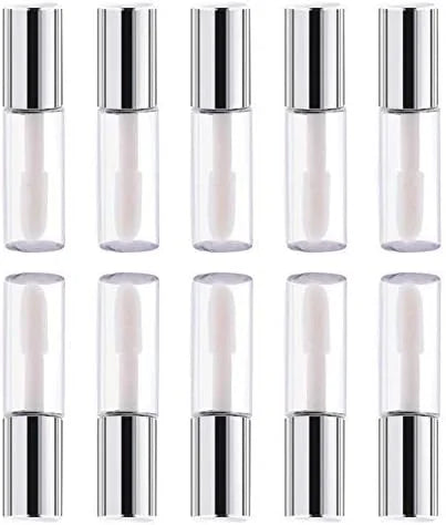 45Pcs Reusable Lipstick Bottle, 1.2 ML Lip Gloss Tube Empty Lip Gloss Tubes Container Clear Mini Empty Lip Balm Bottles Ha...