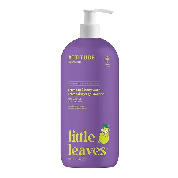 ATTITUDE Shampoo and Body Wash for Kids, EWG Verified Hair and Body Cleanser, Dermatologically Tested Soap, Plant and Mine...