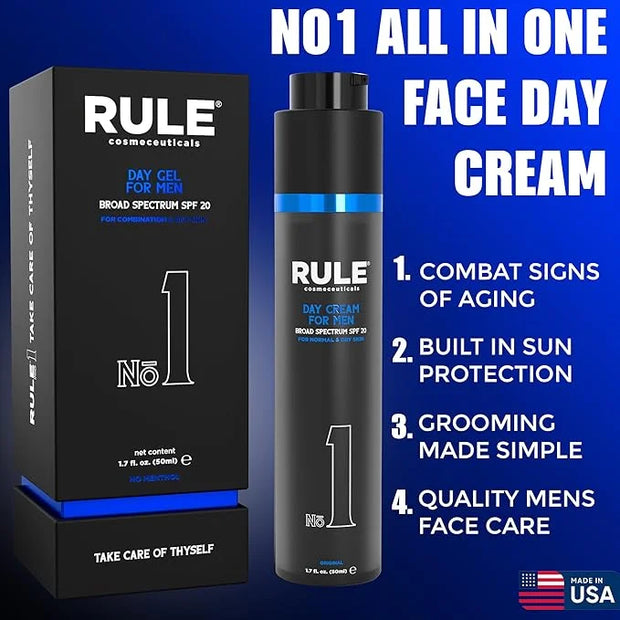 Men's Deluxe Gift Set, No.1 Men's Face Cream, No.8 Deodorant Spray, No.13 Cleanser Gel, No.2 Eye Serum, Eye & Skin Care Se...