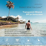 Transparent Mineral Sunscreen SPF 30, Non Nano Zinc Oxide Reef Safe Sunblock for Sensitive Skin, Biodegradable Broad Spect...