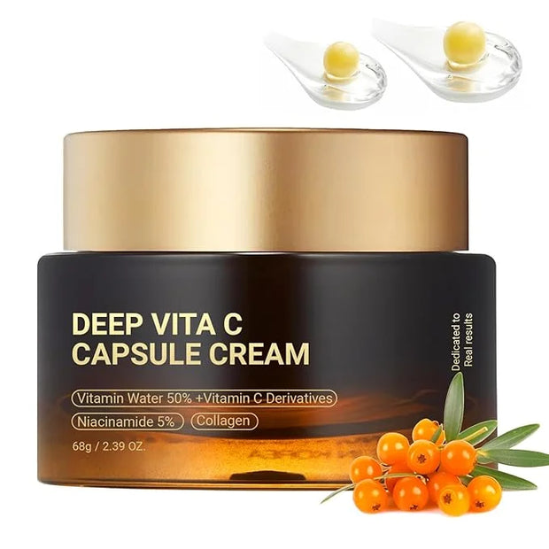 Deep Vitamin C Golden Capsule Hydrating Face Moisturizer, Antioxidant Protection, Lightweight Daily Skincare - Product Image