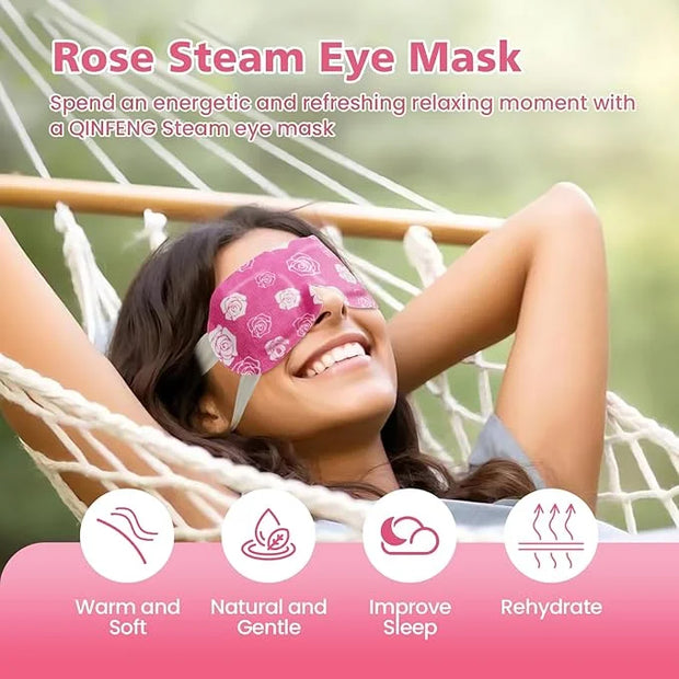 18 Packs Heated Steam Eye Mask for Sleeping Rest Self-Heating Eye Mask for Dry Eyes Boasting 40 Minute Heating Warm Compre...
