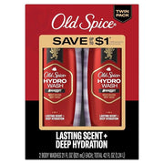 Old Spice Moisturizing Body Wash for Men, Hydro Wash, 2-in-1 Long Lasting Scent & Deep Hydration, 24/7 Shower Fresh, Swagg...