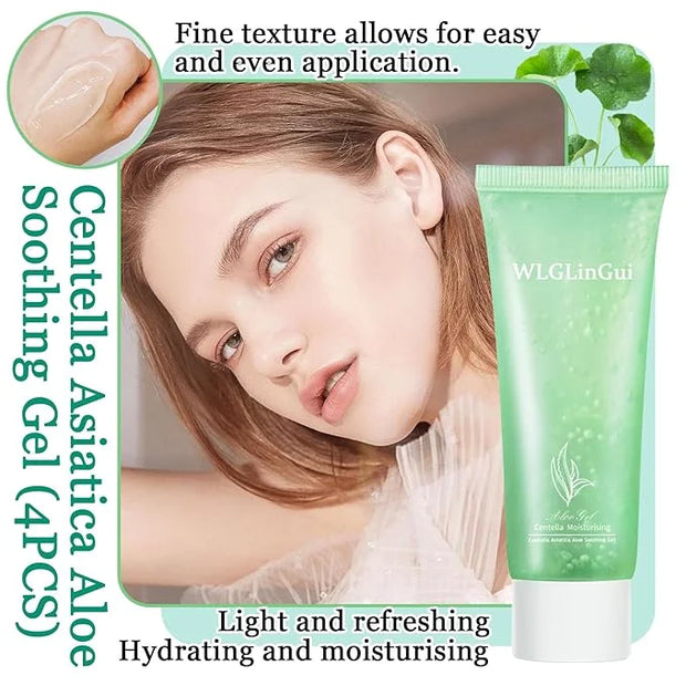 4PCS Aloe Vera Gel Moisturizer for Face,Hydrating Fast Absorbing Face Moisturizer After Sun Care,Moisturizing Long Lasting...