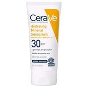 CeraVe 100% Mineral Sunscreen SPF 30 | Body Sunscreen with Zinc Oxide & Titanium Dioxide | Hyaluronic Acid & Ceramides | O...