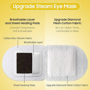 30Packs Steam Eye Mask, Heated Eye Mask Warm Compress for Eyes, Self Heating Warm Eye Masks Disposable Steam Mask for Home...