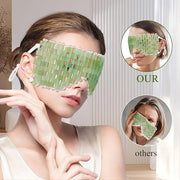 Jade Eye Mask - with Adjustable Strap for face 100% Natural Gemstone Jade Sleep Mask for Hot & Cold Anti Aging Therapy by ...