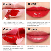 Peel Off Lip Tint, Wipe-On Colour Liquid Lipsticks, Tattoo Lip Glaze, Matte High Pigment Long Wear Waterproof Lip Contour ...
