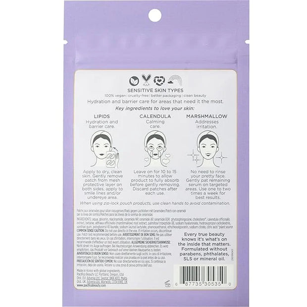 Pacifica Undereye Mask Vegan Ceramide Hydrating Jelly Eye Patches - Under Eye & Smile Line Masks for Fine Lines & Puffines...