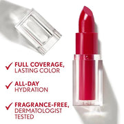 COVERGIRL Clean Lip Color, Snow Blanket, Satin Finish, Squalane, Avocado & Aloe, Carmine-Free, Non-Drying, 0.12oz - Produc...