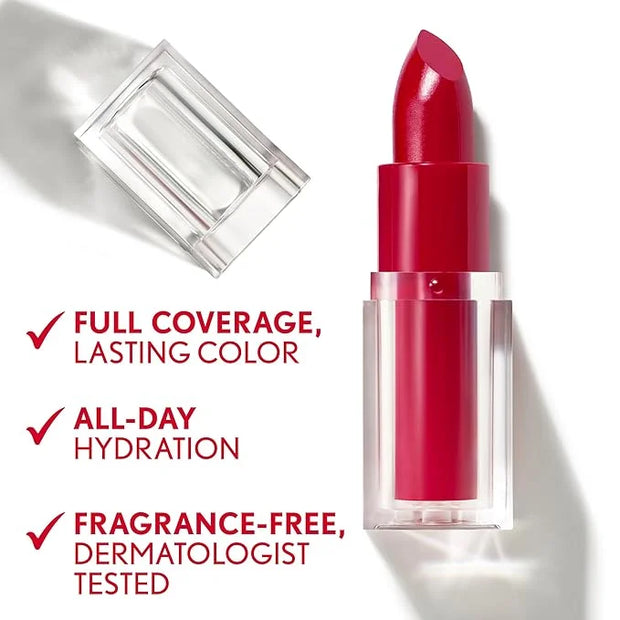 COVERGIRL Clean Lip Color, Snow Blanket, Satin Finish, Squalane, Avocado & Aloe, Carmine-Free, Non-Drying, 0.12oz - Produc...
