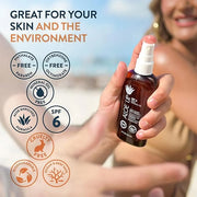 Aloe Up Light Tanning Oil With SPF 6 Sunscreen - Body and Face Tanning Oil for Outdoor Sun - With Pure Aloe Vera Oil and N...