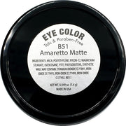 Amaretto Matte Light Brown Beige Peach Pressed Powder Single Vegan Eyeshadow; Talc, Paraben & Cruelty Free - Product Image