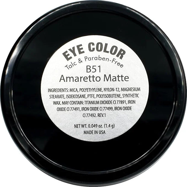 Amaretto Matte Light Brown Beige Peach Pressed Powder Single Vegan Eyeshadow; Talc, Paraben & Cruelty Free - Product Image