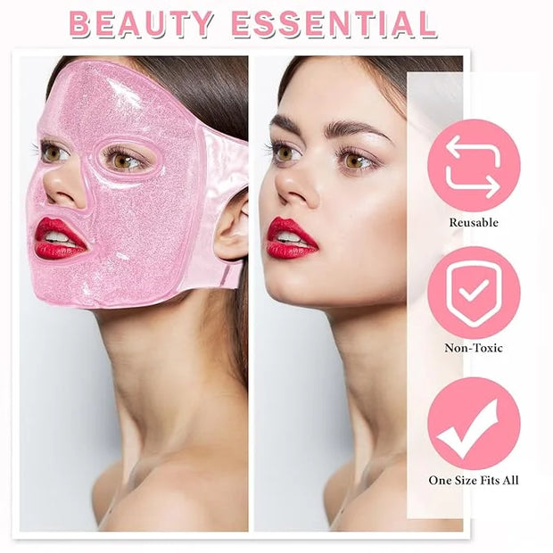 Geyoga Gel Ice Face Eye Mask Cooling Face Eye Masks for Reducing Puffiness, Dark Circles, Redness, Pain Relief, Migraine, ...