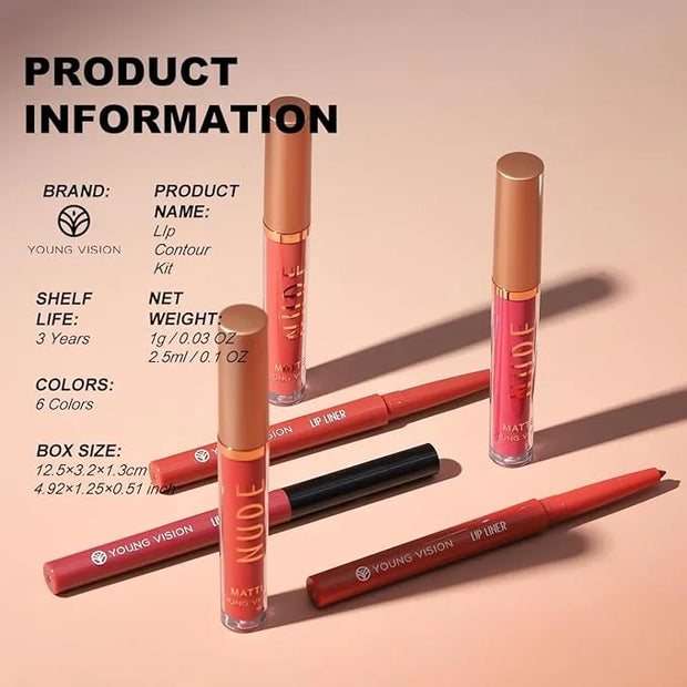 YOUNG VISION Liquid Lipstick & Lip liner Combo