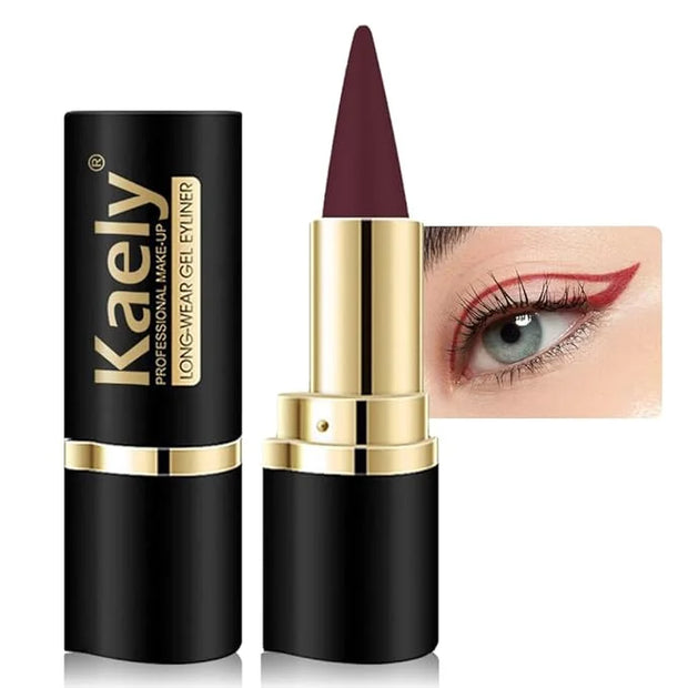 Kaely Dark Red Gel Eyeliner Pencil,Waterproof Smudge Proof Eye Liner Pen,Cat Eye Goth Halloween Makeup,Eye Black Face Pain...