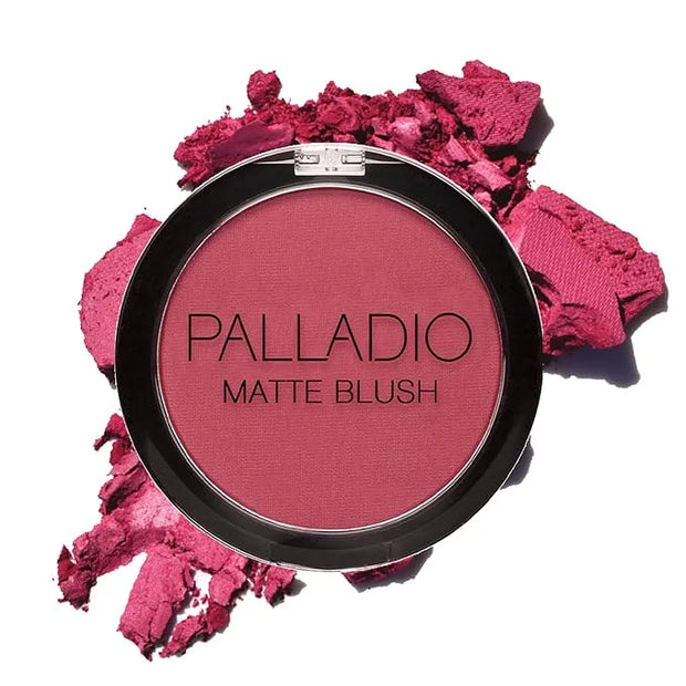 Palladio Matte Blush, Brushes onto Cheeks Smoothly, Soft Matte Look and Even Finish, Flawless Velvety Coverage, Effortless...