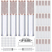 AMORIX 24 Pack Crystal Rhinestone Lip Gloss Tubes with Wand 5ml Empty Lip Gloss Containers Lipgloss Bottles with Stoppers ...