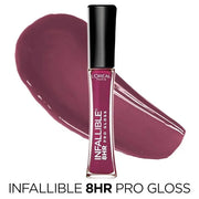 L’Oreal Paris Makeup Infallible 8 Hour Hydrating Lip Gloss, Undeniable Mauve, 0.21 Fl Oz - Product Image