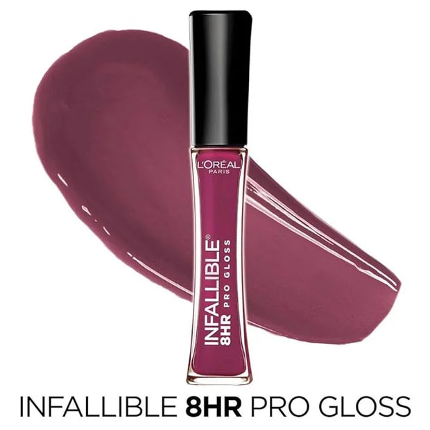 L’Oreal Paris Makeup Infallible 8 Hour Hydrating Lip Gloss, Undeniable Mauve, 0.21 Fl Oz - Product Image