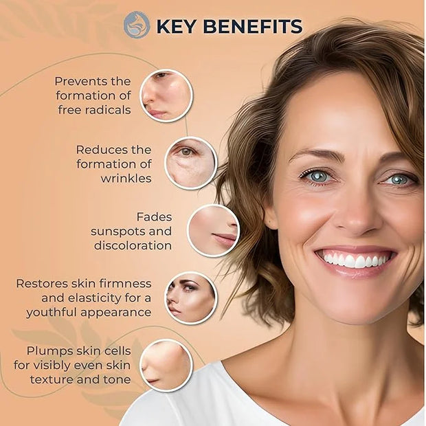 Vitamin C Face Serum - Anti Aging & Brightening Facial Serum - With Hyaluronic Acid Gotu Kola & Jojoba Oil - Natural & Org...