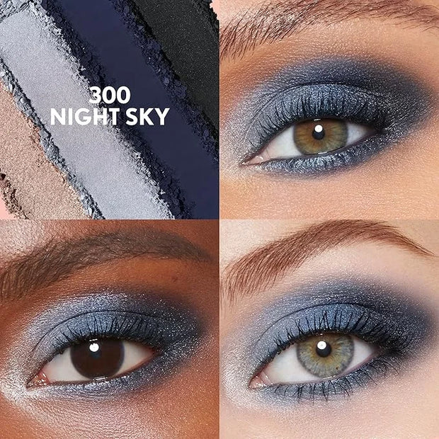 COVERGIRL Eye Enhancer, Night Sky, Eyeshadow Quad, Easy to Wear, Clean & Vegan, Talc-Free, Matte & Shimmer Finishes, Smudg...
